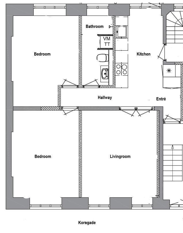 Korsgade Apartments København Værelse billede